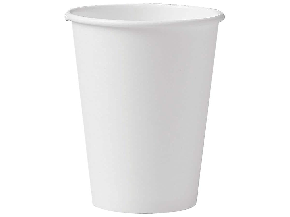 12 oz White SSP Paper Hot Cup (Case of 1000) by SOLO – 1000 Count (Pack of 1), 12.0 fluid_ounces, Paper, White, Pack of 1000