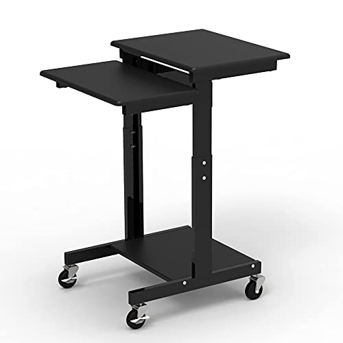 Luxor Black / 24"W x 31"D x 39" to 45"H / Industrial Utility Carts