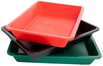 H.S. Inc HS1077-RC Serving Tray/Sheet Pan, 6" x 10", Stackable, Warp-Resistant Plastic, Red Chile Color, Made in USA, Lightweight and Durable, Pack of 24
