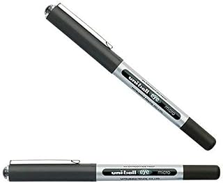 Uni-Ball Eye Micro UB-150 Rollerball Pen - Black, Pack of 2