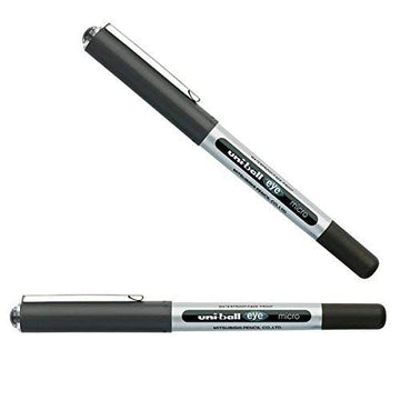 Eye Micro UB-150 Rollerball Pen - Black by Uni-Ball – 1 Count (Pack of 2), Plastic, Black, Model 153528192