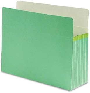 SMEAD Colored File Pocket FILE,PKT,LTR,5.25",EXP,GN (Pack of30)