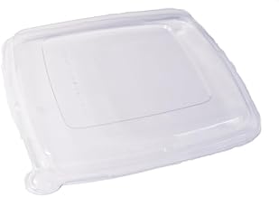 KITCH 24/7 Square Clear PET Lids for 16-48 oz Bowls, Stackable Food Container Covers, 200 Count