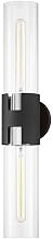 Troy Lighting Amado 25.75" Wall Light | Polished Nickel and Texture Black | Clear Glass | Modern 2-Light Sconce | Made of Aluminum, Stainless Steel and Glass | 4.75"W x 25.75"H x 5.25"E | B3232-PN/TBK