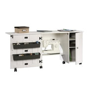 Sauder Soft White / unspecified / Adjustable Sewing Cabinets