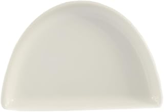 CAC China CRS-7 Half Moon Plate 7" Stoneware Other, Bone White, Set of 36