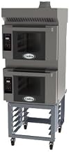 Cadco Bakerlux LED Heavy-Duty Convection Oven, Electric, Double Stack Half Size with Stand & ventless Hood