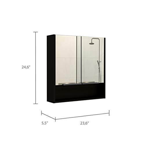 DEPOT E-SHOP Black Wengue / Modern / 1 Medicine Cabinets