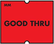 DayMark Safety Systems IT120518 MoveMark Date Coder Removable Label, Good Thru, for DM4 SpeedyMark 20 2-Line Marking Gun, Red Pack of 8 Rolls