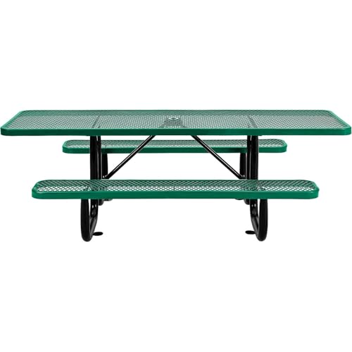Global Industrial Green / 96"l X 60"w X 29.5"h / Industrial Picnic Tables
