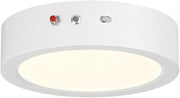 20881LEDCSEM-WH/ACR Slim - 15W 1 3CCT LED Flush Mount with Emergency Backup-2 Inches Tall and 7 Inches Wide