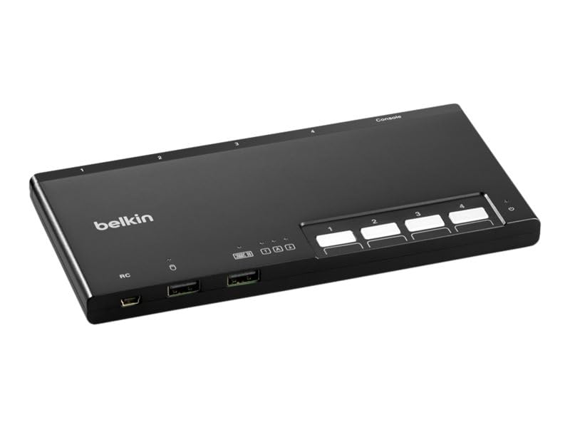 Modular 4-Port Skm W/Remote Pp4. by Belkin – Aluminum, Black, Model F1DN004MOD-KM-4