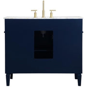 Elegant Decor 40" - Single / Blue / Modern Wheel Care