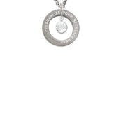 Crystal Clear Channel Drop Custom Engraved Affirmation Ring Necklace by Delight Jewelry – Crystal, white, Model 1703-NAF-F1590-C6506-F2409-CUSTOM