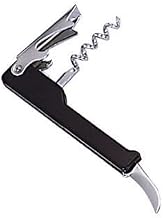 Adcraft PLCS-777 Heavy Corkscrew, Waiter, With Bottle Opener And Knife, Black Plastic Imprintable