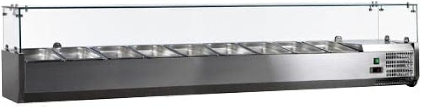 Omcan REFRIGERATED TOPPING RAIL WITH GLASS GUARD 46680