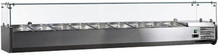 Omcan REFRIGERATED TOPPING RAIL WITH GLASS GUARD 46680