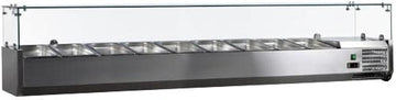 Omcan REFRIGERATED TOPPING RAIL WITH GLASS GUARD 46680