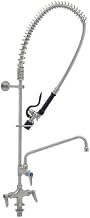 S-0113-A12-BJ Stainless Steel EasyInstall Pre-Rinse, Single Hole Base, 12" Add-On Faucet, S-0107-J, Wall Bracket