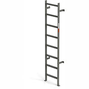 EGA VMS8 Steel Vertical Wall Mount Ladder W/O Rail Extensions by EGA Products – 8.25"L x 20.75"W x 16"H, Alloy Steel, Gray, Model MVMS8