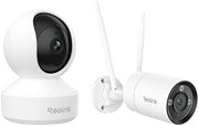 REOLINK 4K Outdoor WiFi Security Camera & 5MP Indoor Camera Bundle, RLC-810WA + E1 Pro, Smart Detection, Color Night Vision, Auto Tracking, Two-Way Talk, 2.4/5GHz WiFi, Local Storage