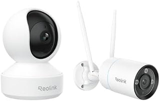 REOLINK 4K Outdoor WiFi Security Camera & 5MP Indoor Camera Bundle, RLC-810WA + E1 Pro, Smart Detection, Color Night Vision, Auto Tracking, Two-Way Talk, 2.4/5GHz WiFi, Local Storage