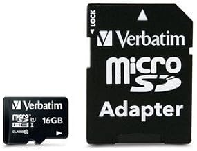 VER44082 - Verbatim 16GB Premium microSDHC Memory Card with Adapter, UHS-I Class 10