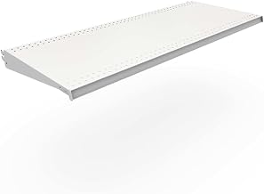 Lozier 1" H x 48" W x 19" L Powder Coated Cool White DL Style Shelf - Case Of: 2