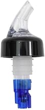 TableCraft 4244A Cash & Carry Proper Pour, 7/8 oz., Black Collar, Clear spout, Blue dip Tube, Plastic, Hand wash only (Packed 1 Dozen per polybag), 12 Each per case