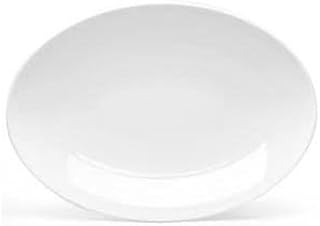 CAC China Franklin 11.5 inch European White Round Platter 12 Ct