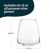 Libbey Stemless All Purpose 6 / 6 Count / Modern Wine Glasses