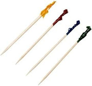 Handgards Disposable Wood Frill Pick, 4 inch - 10000 per case.