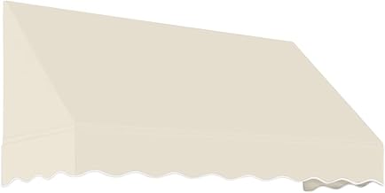 AWNTECH 8.375 Ft San Francisco Elegant Slope Style Door/Window Awning Fixed Outdoor Canopy 100.5 Inch W x 24 Inch H x 48 Inch Proj, Linen