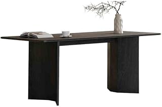 Mesa De Jantar Retro Wooden Dining Table Living Room Black Rock Slab Home Small Apartment Diner Table