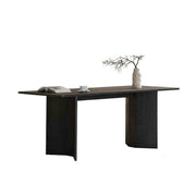 Mesa De Jantar Retro Wooden Dining Table Living Room Black Rock Slab Home Small Apartment Diner Table by JOYNOW – One Size, 200x90x75cm, Model 8524
