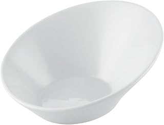 CAC China RCN-SB7 Slanted Bowl 12oz 7" Porcelain Round, Super White, Set of 36