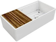 Elkay SWUF13620CBWH 36 Inch x 18-13/16 Inch Single Bowl Farmhouse Workstation Sink Kit