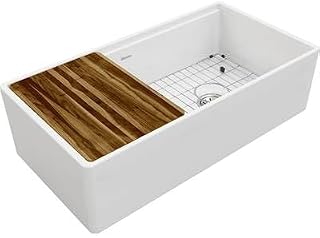 Elkay SWUF13620CBWH 36 Inch x 18-13/16 Inch Single Bowl Farmhouse Workstation Sink Kit