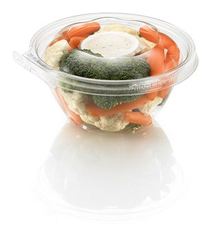 240 Pack Safe-T-Fresh Food Container by Inline Plastics – 16 Ounce, Plastic, Clear, Pack of 240, Model TS16RN