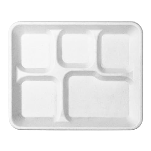 Responsible Products 5-C Food Trays (500 Count) / Natural Brown / Casual Plates
