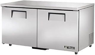 True TUC-60F-ADA-HC ADA Compliant 60" Two Section Undercounter Reach-in Freezer, Solid Doors