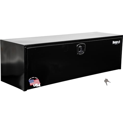 Buyers Products Company Black Gloss / 18 x 18 x 60 Inches / Rectangular, metal, hinged lid, smooth black powder-coated finis Truck Bed Toolboxes