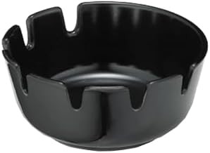 TableCraft 263B-1 Deepwell Ashtray, Black Phenolic, Stackable, Break-Resistant, Heat and Dishwasher Safe, 4" Diameter x 1.75" H, Case of 12