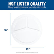 Carlisle FoodService Products White / 10 Inches (Pack of 288) / Modern Dinner Plates