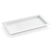 White Plastic Rectangular Tray - 12 7/8" L x 6 1/2" W x 1" H by HUBERT – Model H0302-WHITE