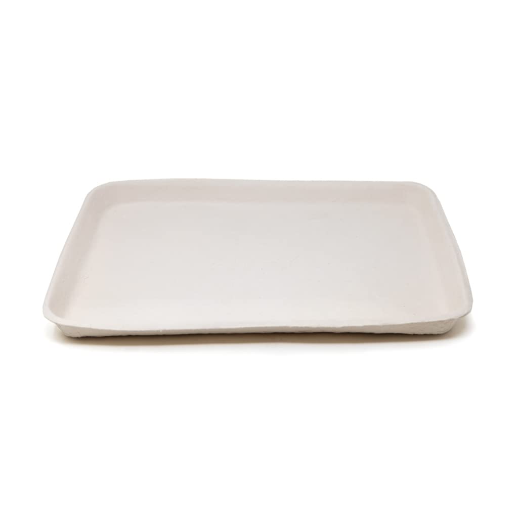 Pactiv 9x12 Inch Disposable Food Tray Made with a Fiber Blend Designed for Schools or Snack Bars | 250 Trays per Case – Beige