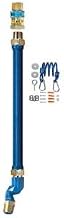1/2" Blue Hose Moveable Gas Connector Hose 72" Long with Blue PVC by Dormont – Blue, Model 1650BPQSR72