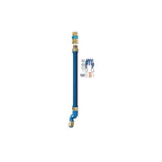 1/2" Blue Hose Moveable Gas Connector Hose 72" Long with Blue PVC by Dormont – Blue, Model 1650BPQSR72