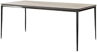 Mesa De Jantar Rock Plate Aluminum Alloy Dining Table Rectangular Modern Simple Home Diner Table