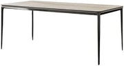 Mesa de Comedor Rock Plate Aluminum Alloy Dining Table Rectangular Modern Simple Home Mesa de Comedor(180x80x75cm)